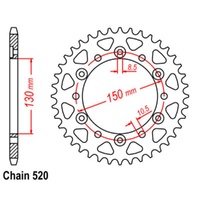 Sprocket Rear Std 45T for 520# Chain