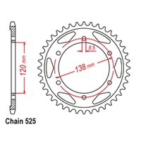 Sprocket Rear Steel 525-40T