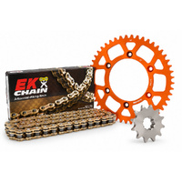Chain Sprocket Kit - Alloy - Orange/Gold