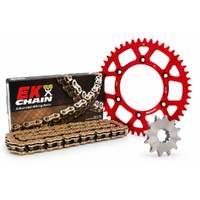 Chain Sprocket Kit - Alloy - Red/Gold