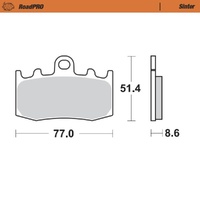 MotoMaster Brake Pads RoadPro Sintered 731-9092-406201