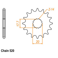 Sprocket Front Ultralight 520-14T