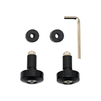Handlebar Ends - 2 in 1 - 30mm - Black - Pair