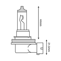 Halogen Bulb - 12V 35W 90 Degree - Each