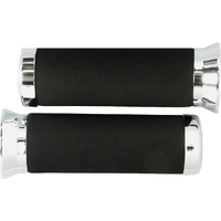 Road Grips - Grey - Foam With Chrome Tips 7/8 Bars