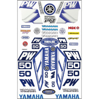 Sticker Sheet - Yamaha PW50 Blue