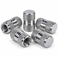 Valve Caps Alloy - Silver - 5 Pack