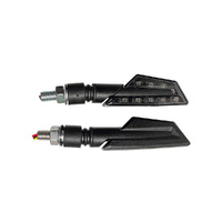 Indicator Pair - Knifeblade Black - LED
