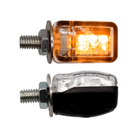 Indicator Pair - Micro Bullet Black Prism Lens - LED