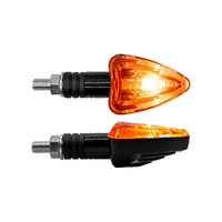 Indicator Pair - Arrowhead Vented Black Amber - Bulb