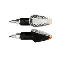 Indicator Pair - Mini Black Orange Tip - LED
