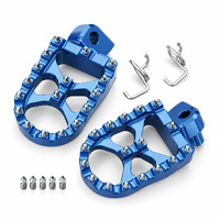 Foot Pegs - Blue - Wide 56mm- Pair