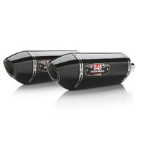 Exhaust - R-77 - Dual Slip-on System - Carbon Mufflers