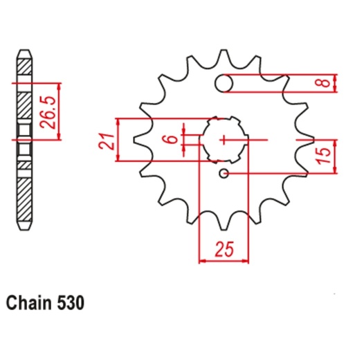 Sprocket Front 530-15T