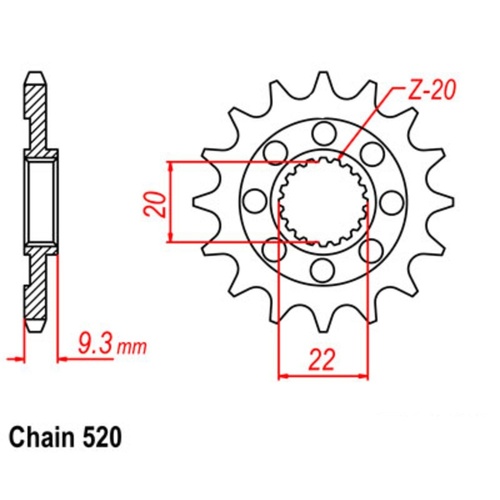 Sprocket Front 520-13T