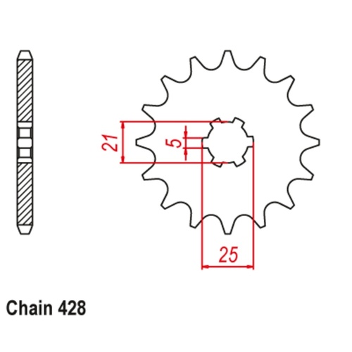 Sprocket Front 428-13T