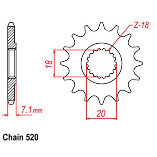 Sprocket Front Conv 520-13T