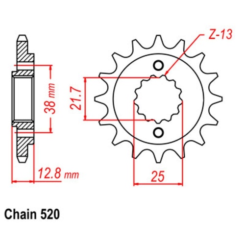 Sprocket Front 520-15T