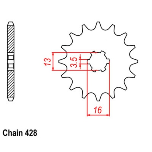 Sprocket Front 428-14T