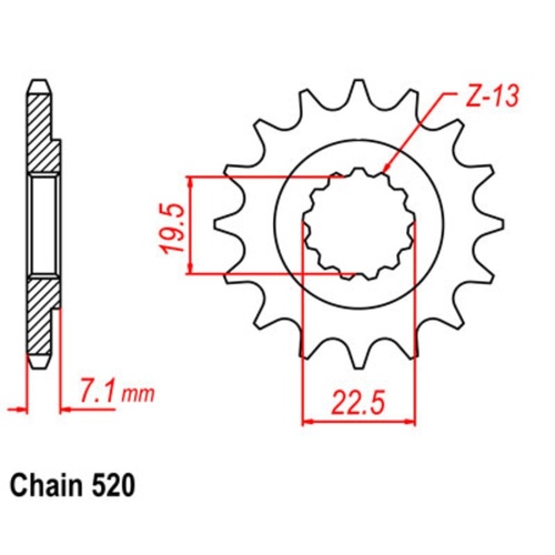 Sprocket Front 520-13T