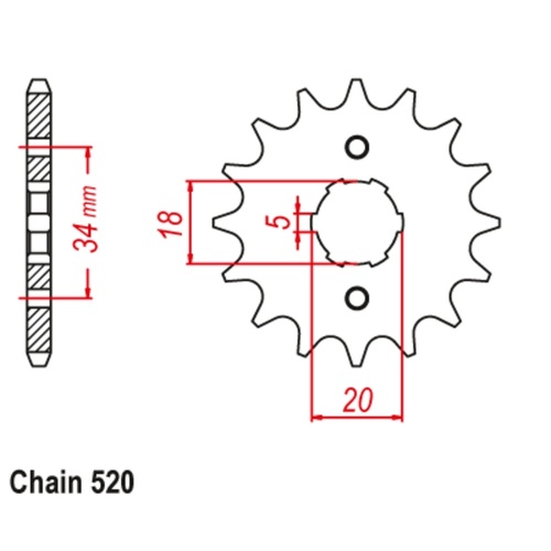 Sprocket Front 520-15T