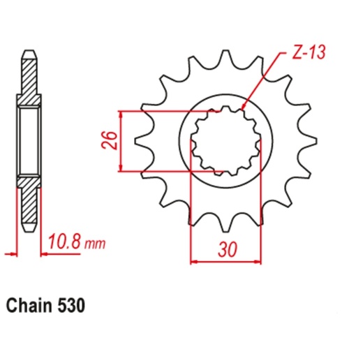 Sprocket Front Conv 530-17T