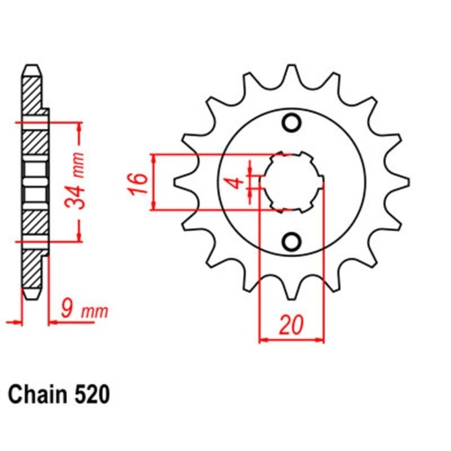 Sprocket Front 520-14T