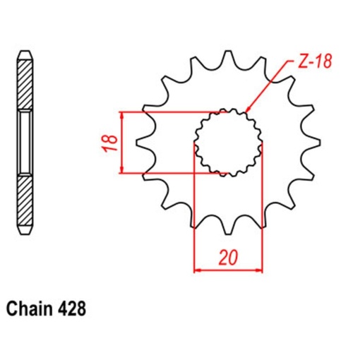 Sprocket Front 428-13T