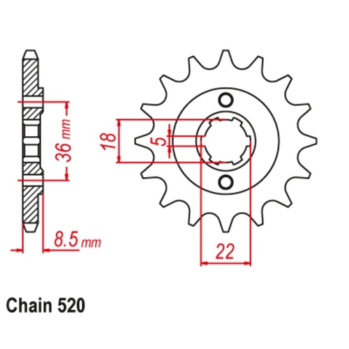 Sprocket Front 520-14T