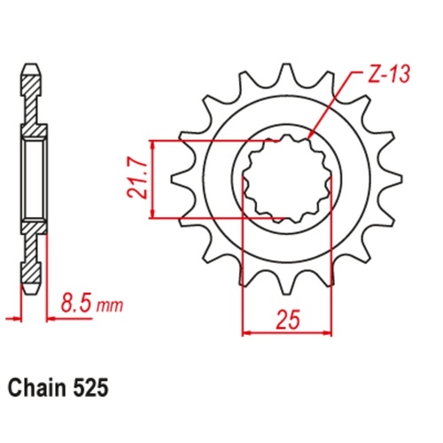 Sprocket Front 525-17T