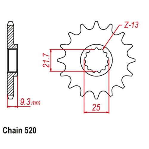 Sprocket Front 520-13T