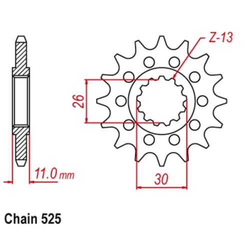 Sprocket Front 525-16T