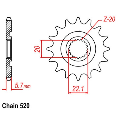 Sprocket Front 520-13T