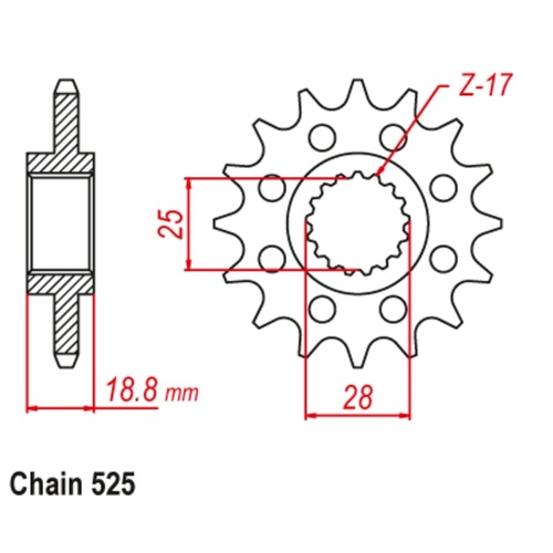 Sprocket Front 525-15T
