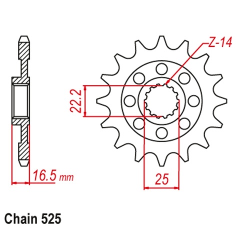 Sprocket Front 525-15T