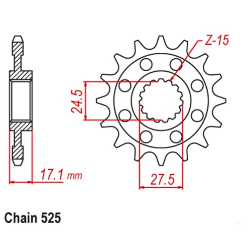 Sprocket Front 525-16T