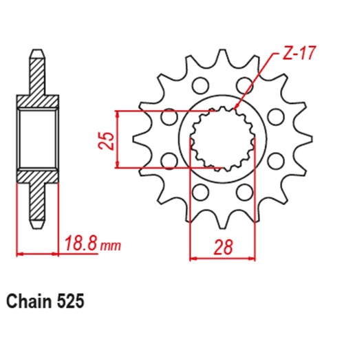 Sprocket Front 525-20T