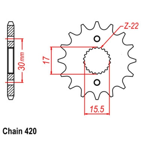 Sprocket Front 420-15T
