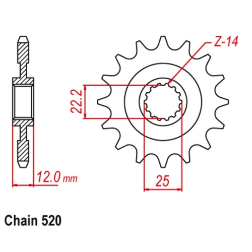 Sprocket Front 520-14T