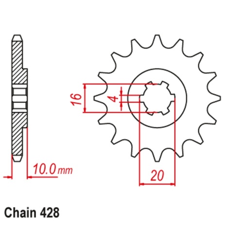 Sprocket Front 428-14T