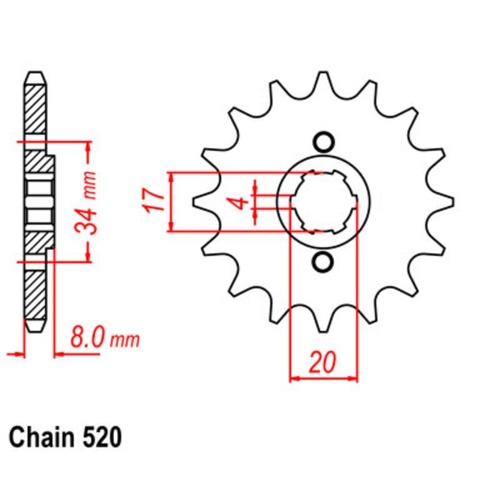 Sprocket Front 520-14T