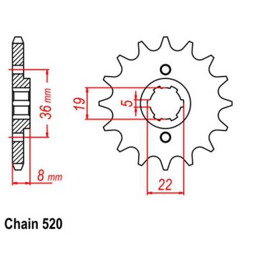 Sprocket Front 520-14T