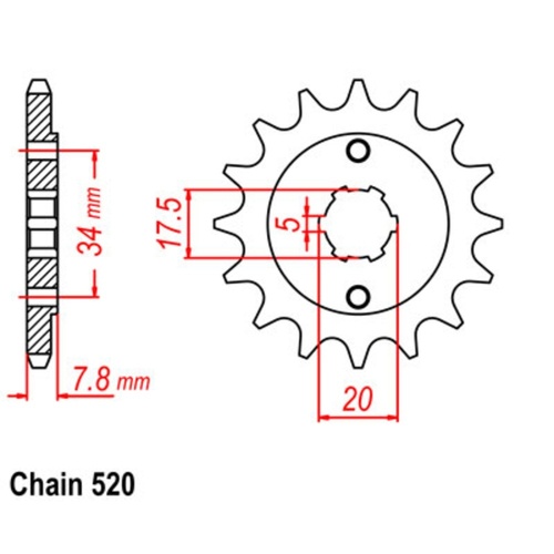Sprocket Front 520-15T