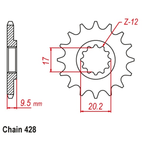 Sprocket Front 428-15T