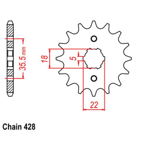 Sprocket Front 428-14T
