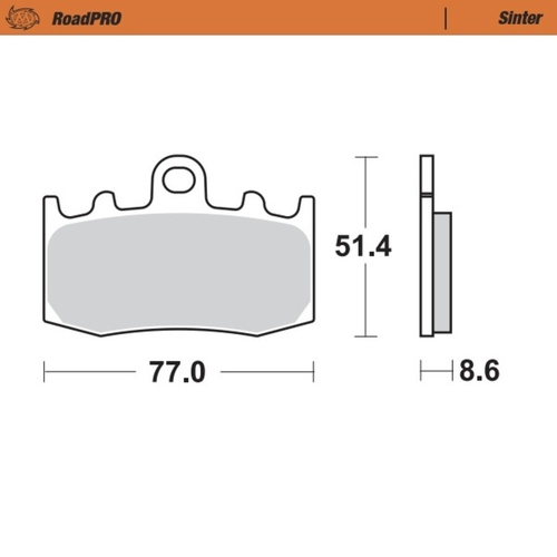 MotoMaster Brake Pads RoadPro Sintered 731-9092-406201