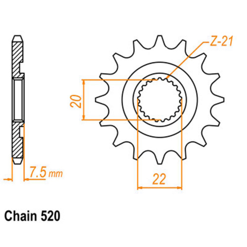 Sprocket Front Ultralight 520-14T