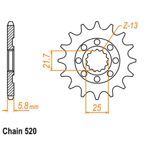 Sprocket Front Ultralight 520-14T