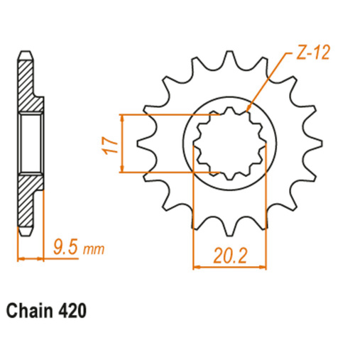 Sprocket Front Ultralight 420-14T