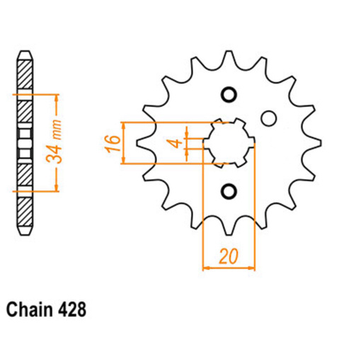 Sprocket Front Ultralight 428-13T